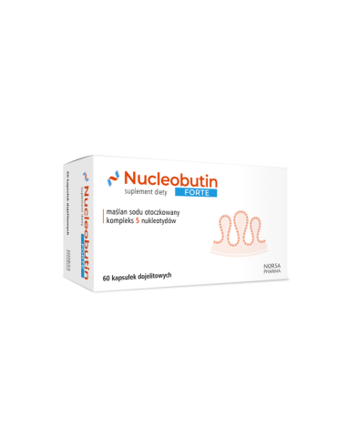 Nucleobutin forte maślan sodu otoczkowany - 60kaps - Norsa Pharma