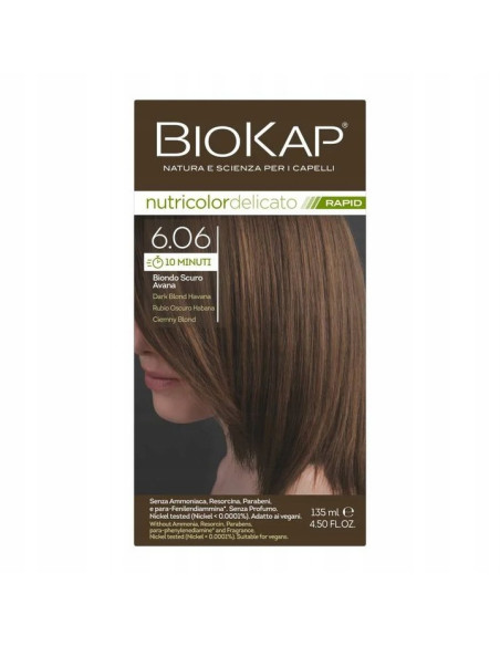 Biokap Nutricolor Delicato RAPID - 6,06 ciemny blond - 135ml - Biokap