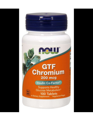 GTF Chrom 200mcg - 100tab - Now Foods