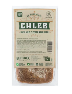 CHLEB OWSIANY Z PESTKAMI DYNI BEZGLUTENOWY 420 g - GLUTENEX