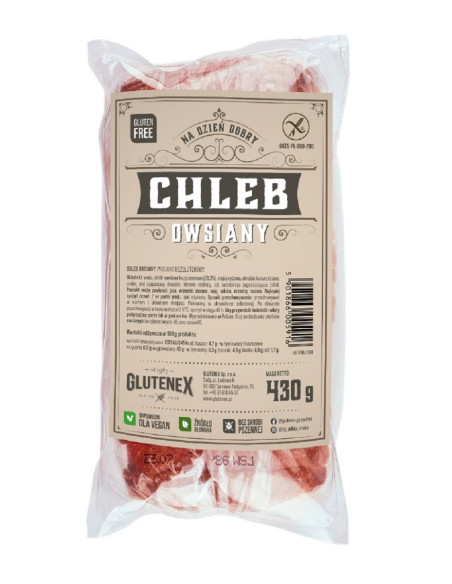 CHLEB OWSIANY KROJONY BEZGLUTENOWY 430 g - GLUTENEX