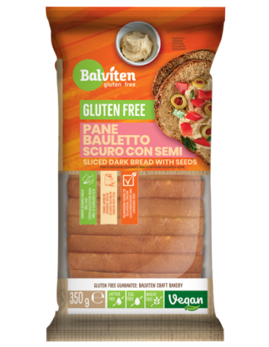 CHLEB CIEMNY Z ZIARNAMI KROJONY BEZGLUTENOWY 350 g - BALVITEN