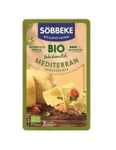 SER ŻÓŁTY DOJRZEWAJĄCY ŚRÓDZIEMNOMORSKI Z ZOŁAMI BIO 125 g - SOBBEKE