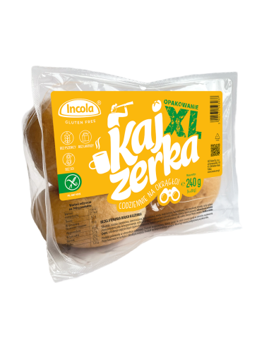 BUŁKI KAJZERKI XL BEZGLUTENOWE (4 szt.) 240 g - INCOLA