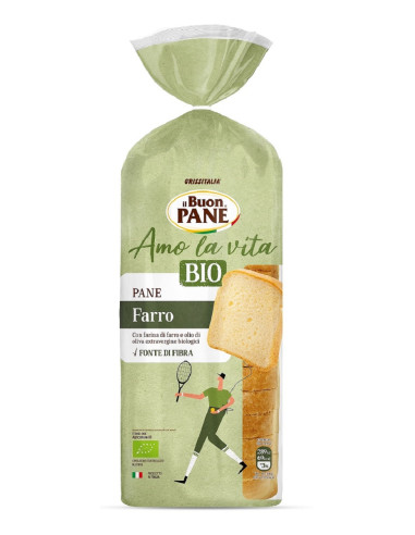 CHLEB TOSTOWY ORKISZOWY KROJONY BIO 400 g - IL BUON PANE