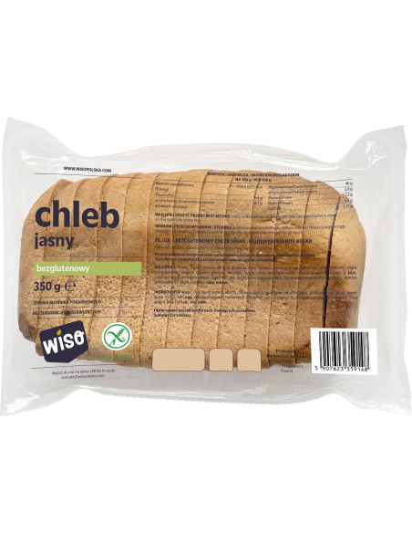 CHLEB JASNY KROJONY BEZGLUTENOWY 350 g - WISO