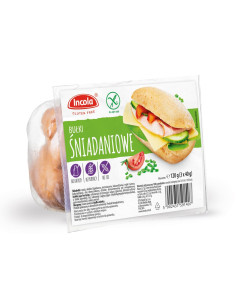 BUŁKI ŚNIADANIOWE BEZGLUTENOWE (3 szt.) 120 g - INCOLA