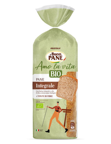 CHLEB TOSTOWY PEŁNOZIARNISTY KROJONY BIO 400 g - IL BUON PANE