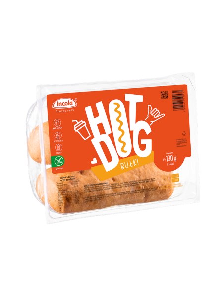 BUŁKI DO HOT-DOGÓW BEZGLUTENOWE (2 szt.) 130 g - INCOLA