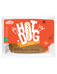 BUŁKI DO HOT-DOGÓW Z CEBULĄ BEZGLUTENOWE (2 szt.) 130 g - INCOLA