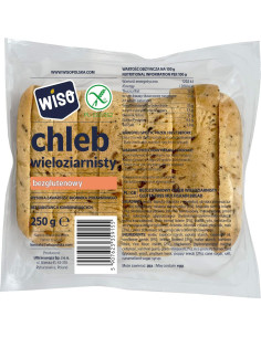 CHLEB WIELOZIARNISTY KROJONY BEZGLUTENOWY 250 g - WISO