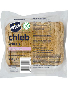 CHLEB CIEMNY KROJONY BEZGLUTENOWY 250 g - WISO