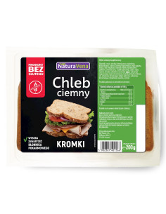 CHLEB CIEMNY KROJONY BEZGLUTENOWY 200 g - NATURAVENA