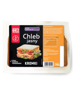 CHLEB JASNY KROJONY BEZGLUTENOWY 200 g - NATURAVENA