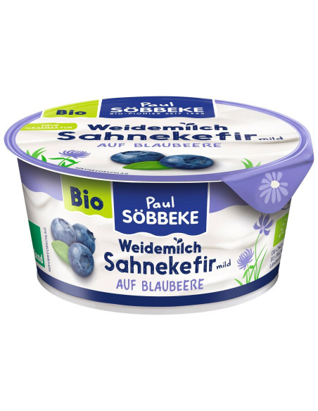 KEFIR KREMOWY Z JAGODAMI BIO 150 g - SOBBEKE