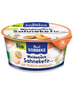 KEFIR KREMOWY BRZOSKWINIA - MARAKUJA BIO 150 g - SOBBEKE