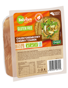 CHLEB FOREMKOWY CIEMNY 7 ZIAREN KROJONY BEZGLUTENOWY 250 g - BALVITEN