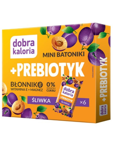 Minibatoniki śliwka + "Prebiotyk" - 102g - Dobra Kaloria