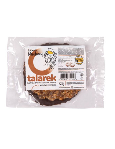 Talarek - ciastko z ziarnami w polewie czekoladowej - 50g - Xawery Miodowy
