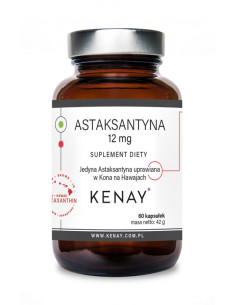 Astaksantyna 12mg jedyna uprawiana w Kona na Hawajach - 60kaps - Kenay