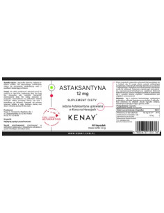 Astaksantyna 12mg jedyna uprawiana w Kona na Hawajach - 60kaps - Kenay 2