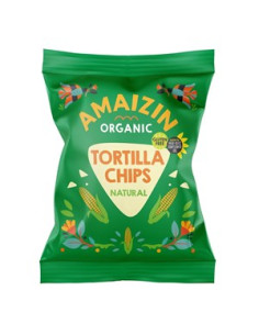 Chipsy tortilla kukurydziane solone bezglutenowe Bio - 75g - Amaizin