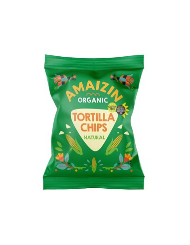 Chipsy tortilla kukurydziane solone bezglutenowe Bio - 75g - Amaizin