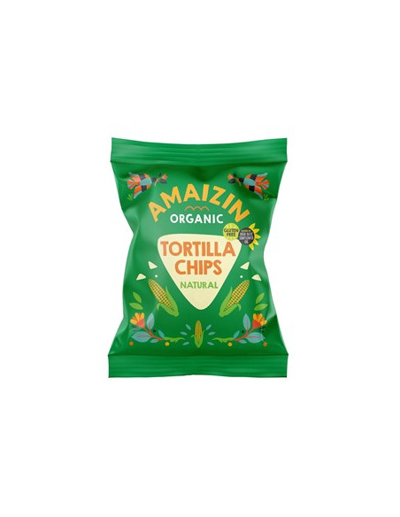 Chipsy tortilla kukurydziane solone bezglutenowe Bio - 75g - Amaizin