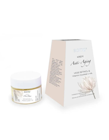 Krem Anti-Aging vege retinol, vitamin cocktail + HA - 50ml - Bioetiq
