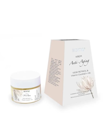 Krem Anti-Aging vege retinol, vitamin cocktail + HA - 50ml - Bioetiq