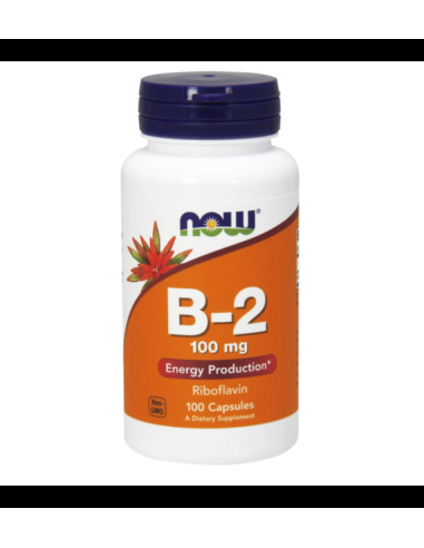 Witaminma B2 Riboflavin 100mg - 100kaps - Now Foods