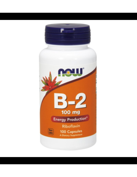 Witaminma B2 Riboflavin 100mg - 100kaps - Now Foods