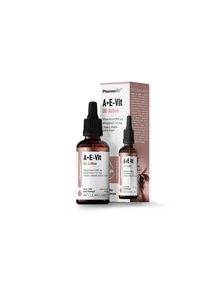 Witamina A + E w kroplach bezglutenowe - 30ml - Pharmovit (clean label)
