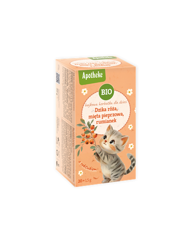 Herbatka bajkowa dla dzieci - dzika róża, mięta pieprzowa, rumianek i rokitnik bio (20 x 1,5 g) - 30g - Apotheke