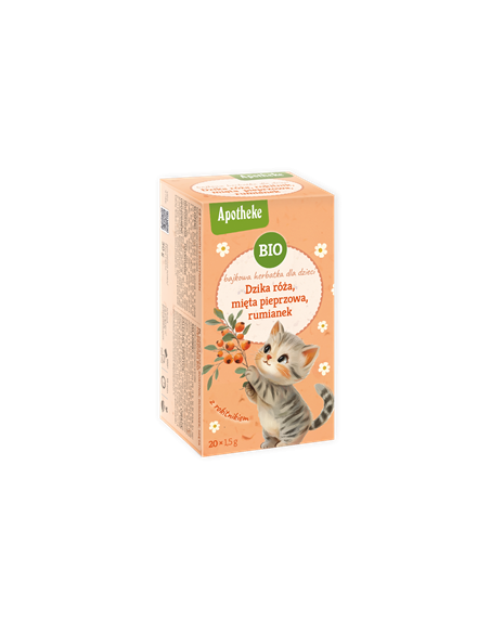Herbatka bajkowa dla dzieci - dzika róża, mięta pieprzowa, rumianek i rokitnik bio (20 x 1,5 g) - 30g - Apotheke