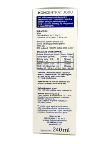 Iodica koncentrat jodu - 240ml - Iodica