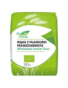 Mąka z płaskurki pełnoziarnista BIO - 1kg - Bio Planet