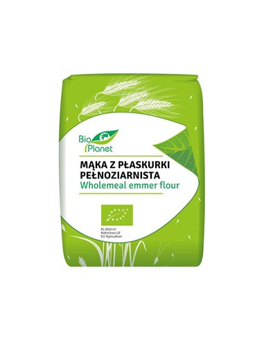 Mąka z płaskurki pełnoziarnista BIO - 1kg - Bio Planet