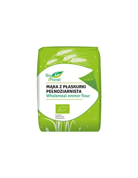 Mąka z płaskurki pełnoziarnista BIO - 1kg - Bio Planet