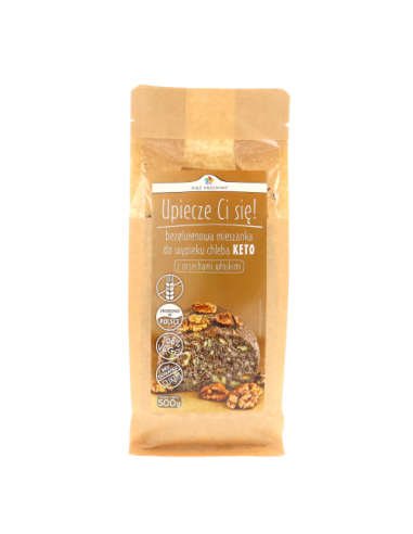 Mieszanka chleba bezglutenowego keto z orzechami włoskimi - 500g - Pięć Przemian