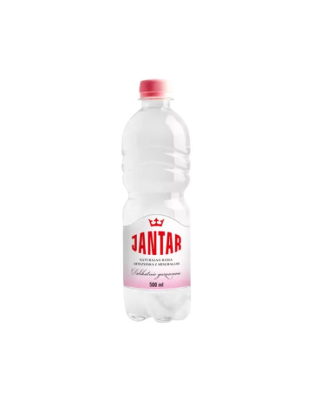Woda żródlana średniomineralizowana delikatnie gazowana - 500ml - Jantar