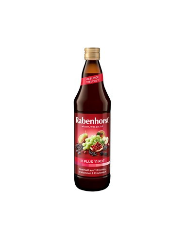 Sok wieloowocowy (czerwony) multiwitamina 11 plus 11 NFC -  750ml - Rabenhorst