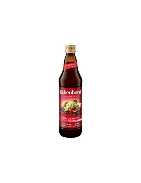 Sok wieloowocowy (czerwony) multiwitamina 11 plus 11 NFC -  750ml - Rabenhorst