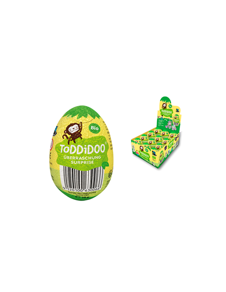 Jajko niespodzianka czekoladowe Fair Trade bezglutenowe - 20g - Toddidoo