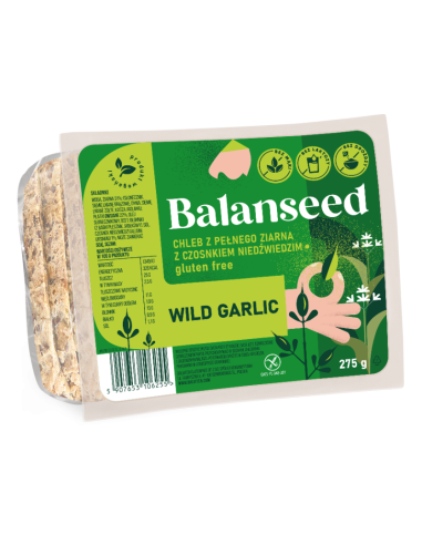 CHLEB Z PEŁNEGO ZIARNA Z CZOSNKIEM NIEDŹWIEDZIM KROJONY BEZGLUTENOWY 275 g - BALVITEN