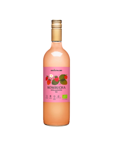 KOMBUCHA POZIOMKOWA BIO 750 ml - DELIKATNA