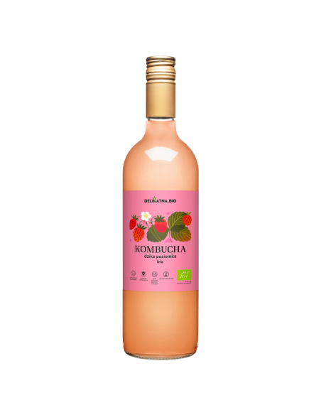 KOMBUCHA POZIOMKOWA BIO 750 ml - DELIKATNA