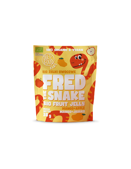 Żelki mango-jabłko bez żelatyny BIO - 30g - Diet-Food (Fred The Snake)