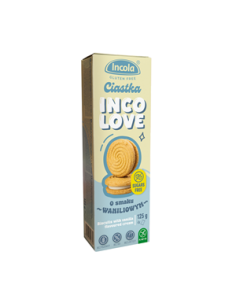 Ciastka markizy z kremem o smaku waniliowym bez cukru bezglutenowe 125 g - INCOLA