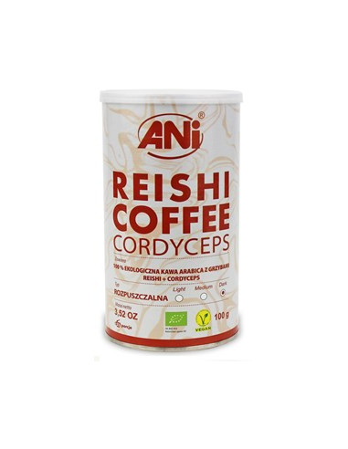 Kawa rozpuszczalna arabica z reishi i cordyceps BIO - 100g - Ani